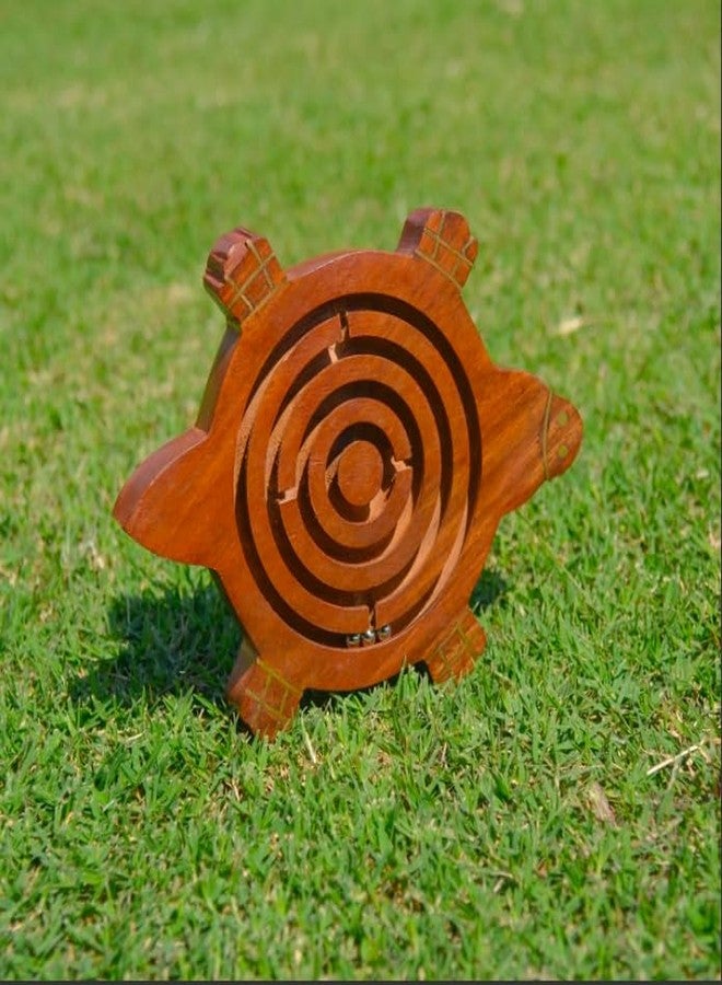 Mittimate Wooden Maze & Labyrinth Puzzle Game for Kids I Turtle Shaped Bhool Bhulaiyaa Indoor Activity Board Game for Children I Brain Teaser Toys - Image 4